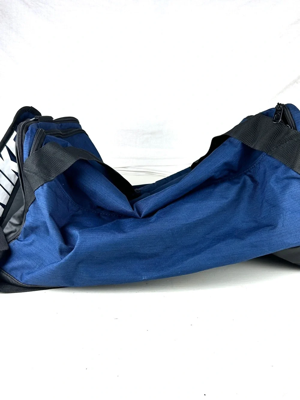 Nike Duffle Gym Bag Blue Black Bag Big Swoosh Large Size